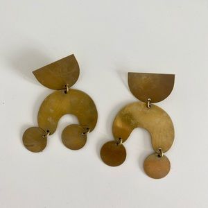 Modern Weaving Moondancer earrings, brass